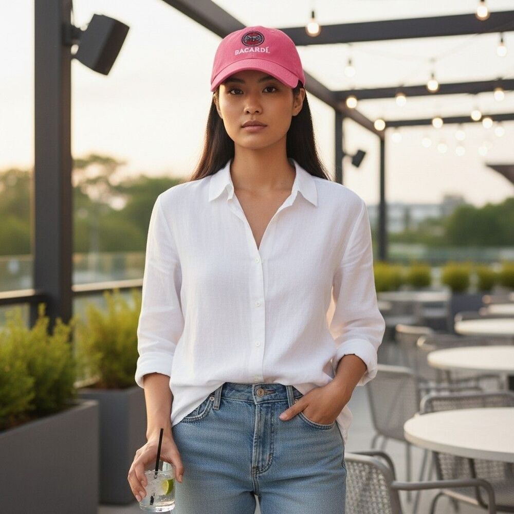 Bacardi Pink Hat Cap Breast Cancer Awareness Adjustable